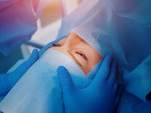 A patient is prepared for laser eye surgery at Chang Eye Group in Pittsburgh.